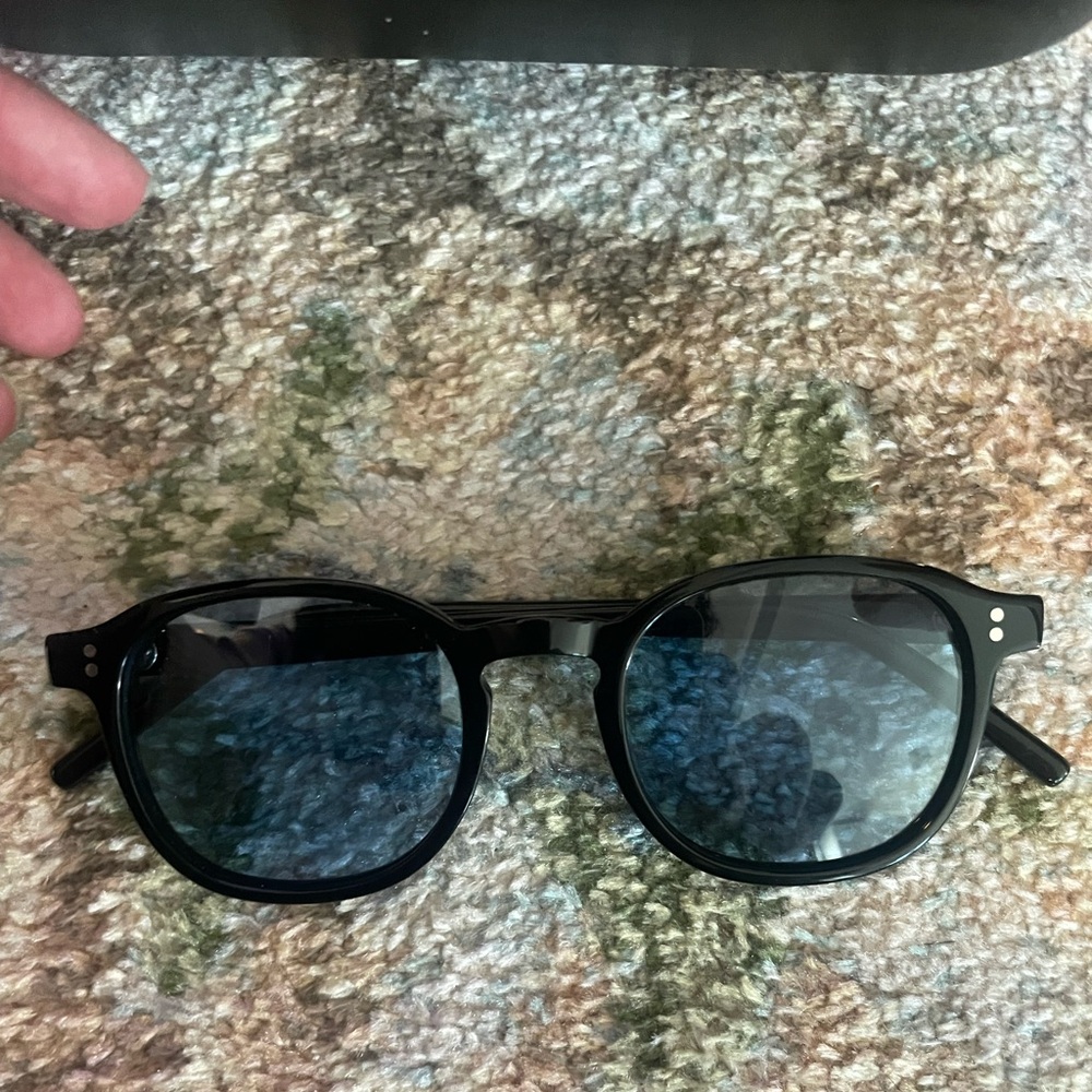 Black with blue lens sunglasses_NIB